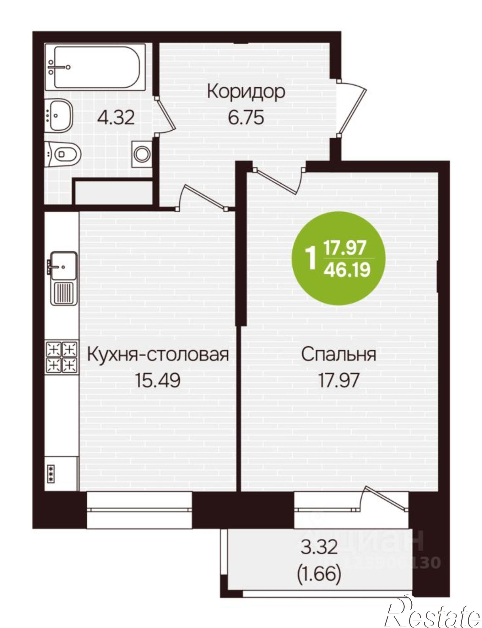 Купить квартиру за 4 896 140 рублей