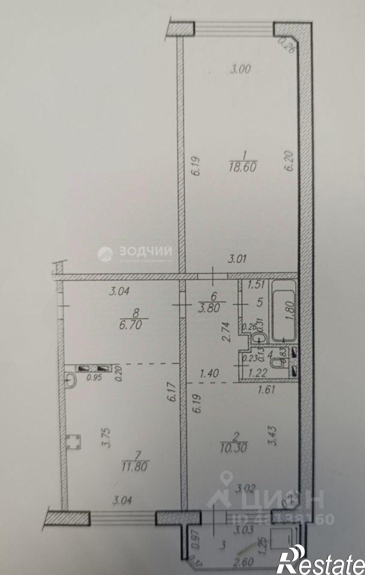 Купить квартиру за 4 800 000 рублей на ул Строителей, 1 1