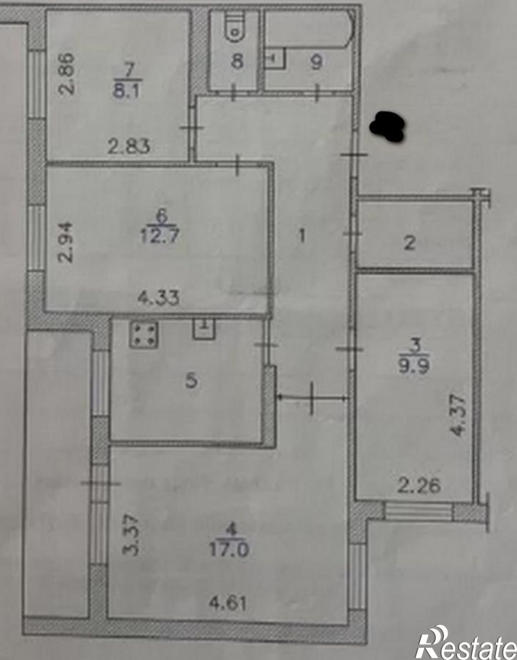 4-комн квартира Первомайская улица,35