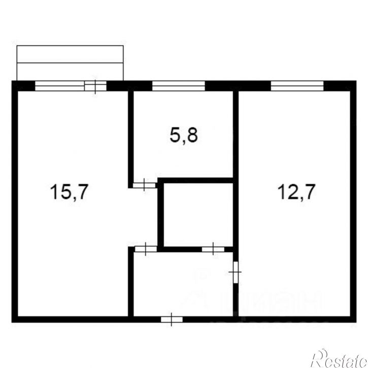 2-комн квартира ул Комсомольская, 10,  д. 10