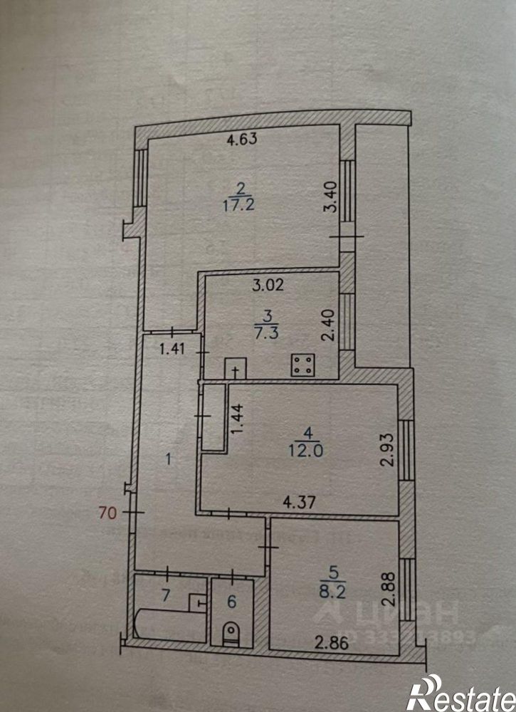 3-комн квартира ул 10 Пятилетки, 43,  д. 43