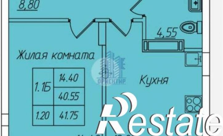 1-комн квартира Советская улица, поз.8,  д. поз.8